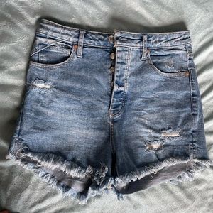 FREE PEOPLE HIGH WAISTED JEAN SHORTS